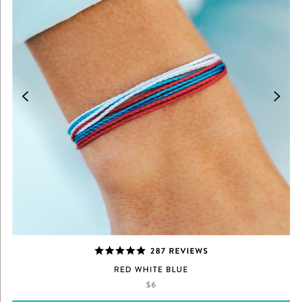Red White and Blue Pura Vida Bracelet